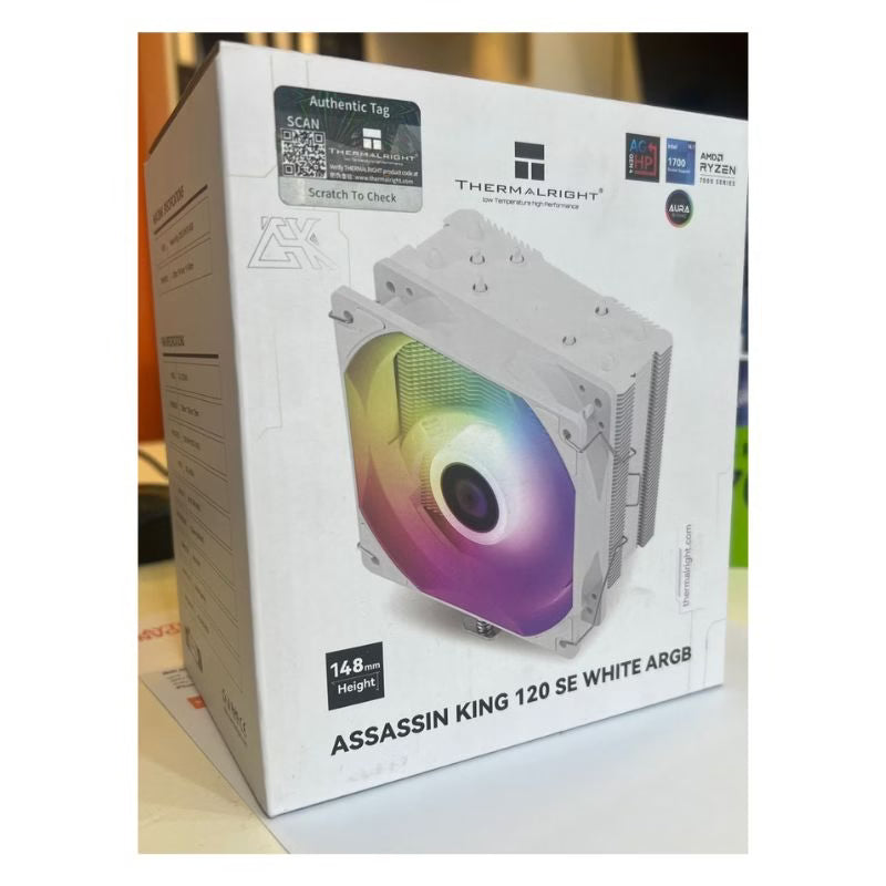 مروحة Thermalright Assassin TL-C12CW-S ARGB بحجم 120 ملم - أبيض