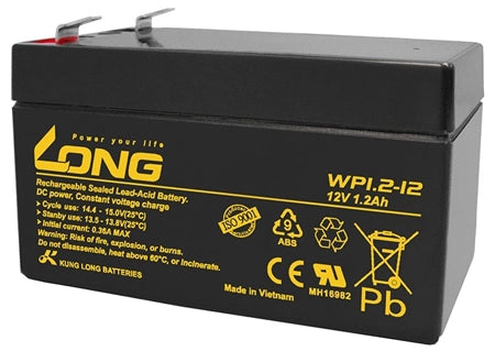 Long Battery 12V-1.2Ah,Lead Acid Rechargeable |WP1.2-12