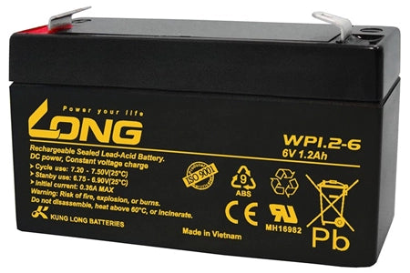 Long Battery 6V-1.2Ah,Lead Acid Rechargeable |WP1.2-6