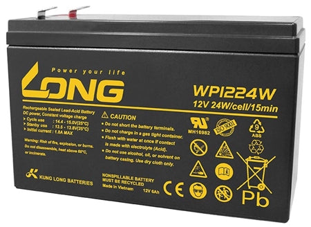 Long Battery 12V-6Ah Lead Acid Rechargeable | WP1224W
