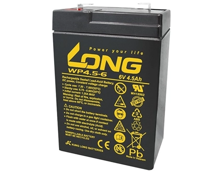 Long Battery 6V-4.5Ah,Lead Acid Rechargeable |Wp4.5-6