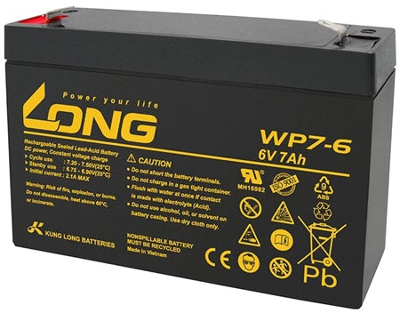 Long Battery 6V-7AH,Lead Acid Rechargeable|WP7-6