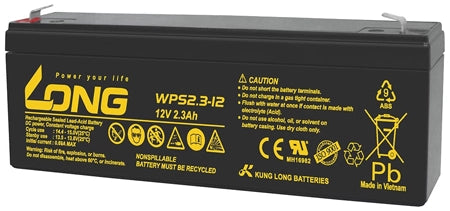 Long Battery 12V-2.3AH,Lead Acid Rechargeable |WPS2.3-12