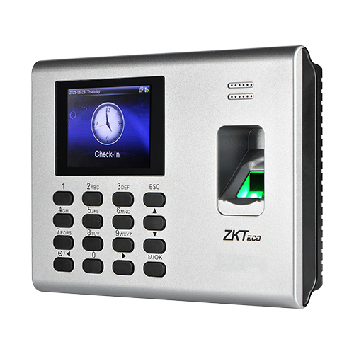 ZKTeco K40 Pro fingerprint attendance and access control terminal angled view