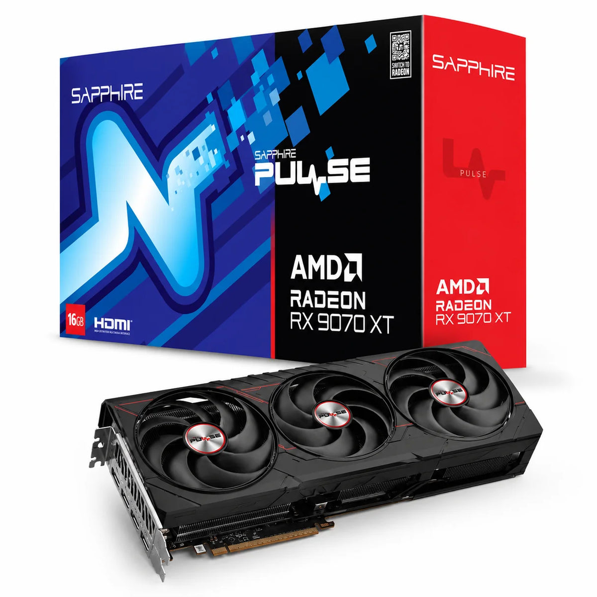 Sapphire Pulse AMD Radeon RX 9070 XT Gaming OC 16GB GDDR6 Graphics Card