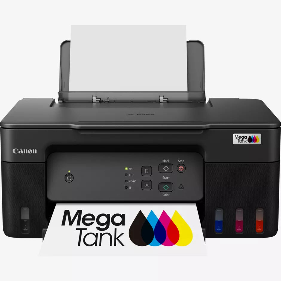 طابعة كانون PIXMA G2430 الملونة بخزانات حبر MegaTank من الأمام