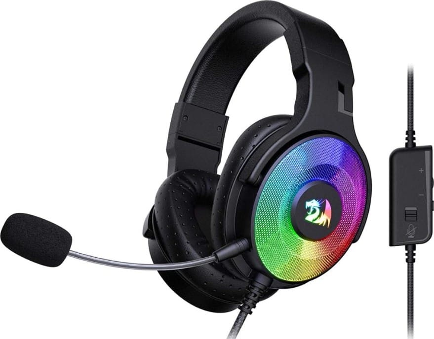 Redragon H350 Pandora RGB Wired Gaming Headset Dynamic RGB Backlight Stereo Surround Sound Black