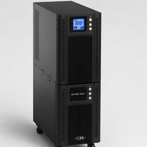 UPS 10KV ONLINE GETX GXK-1-1-10-CO — LCD 888 battery and load indicators