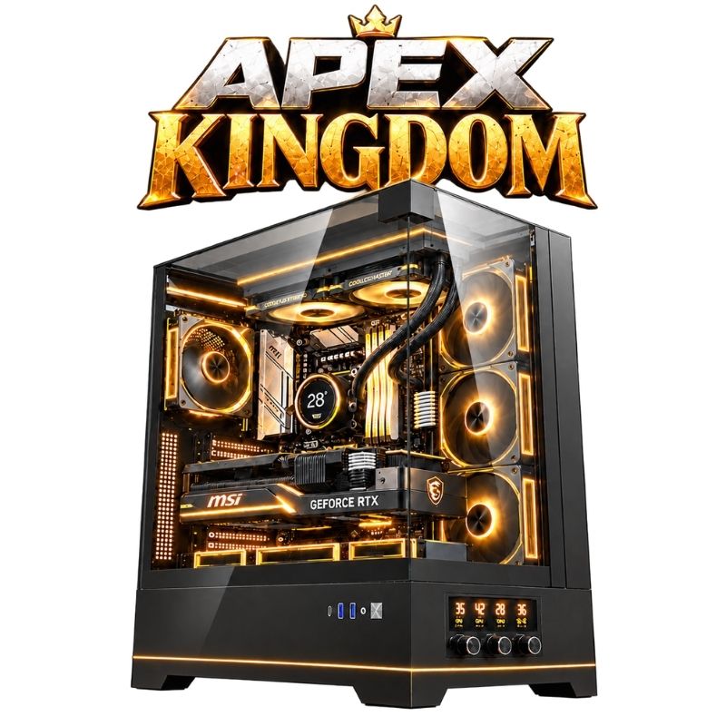 Apex Kingdom Gaming PC – Core i9-14900K & RTX 5080 16GB, 32GB DDR5, 1TB NVMe – Black