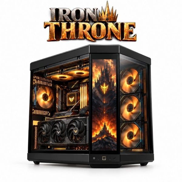 Iron Throne Gaming PC – Ryzen 7 9850X3D & RTX 5080 16GB, 32GB DDR5, 1TB NVMe – Black