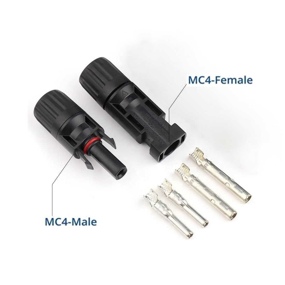 MC4 male and female connector identification