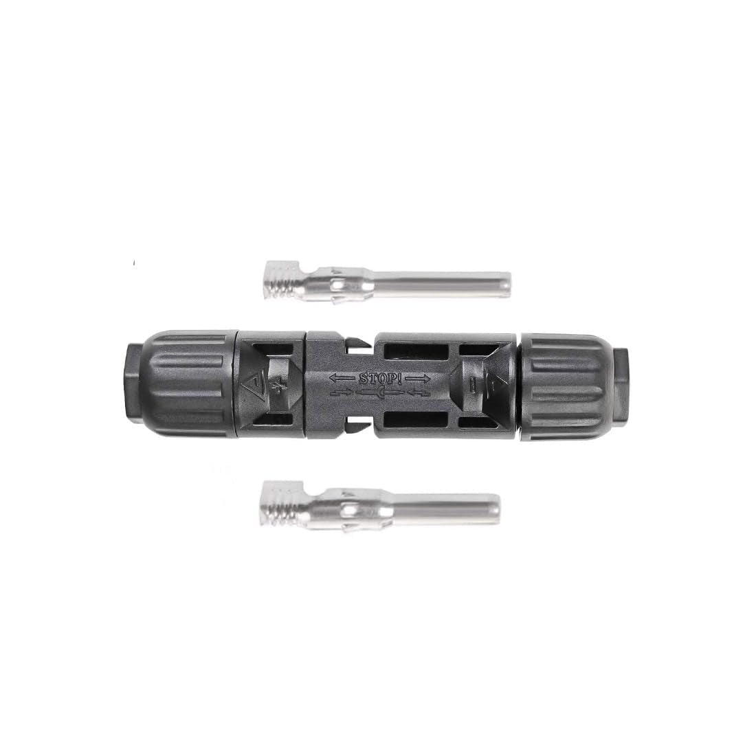 MC4 connector pair locked together