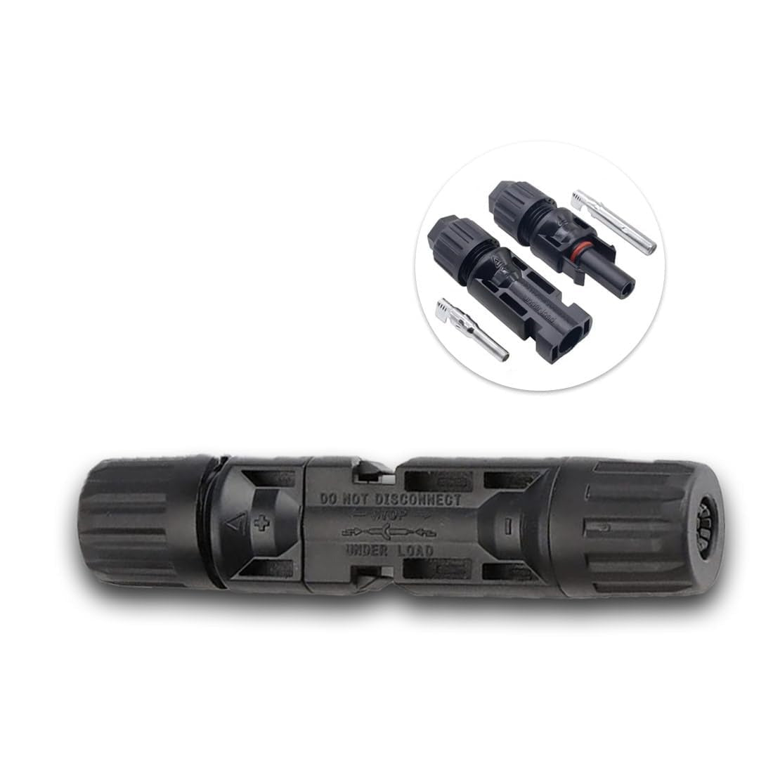 Assembled waterproof MC4 solar connector