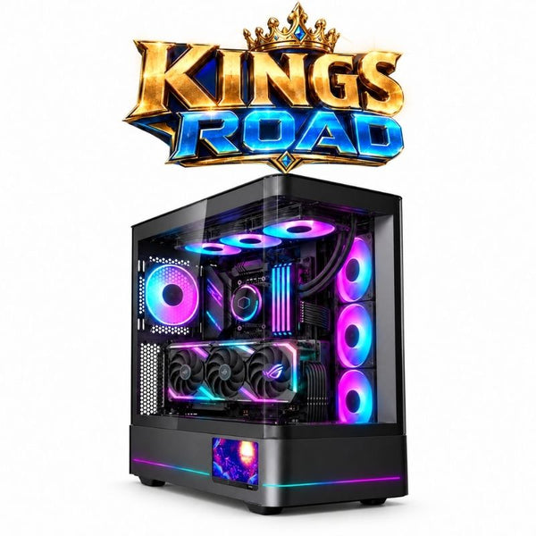 Kings Road Gaming PC – Ryzen 7 7700 & RX 9060 XT 16GB, 32GB DDR5, 1TB NVMe – Black