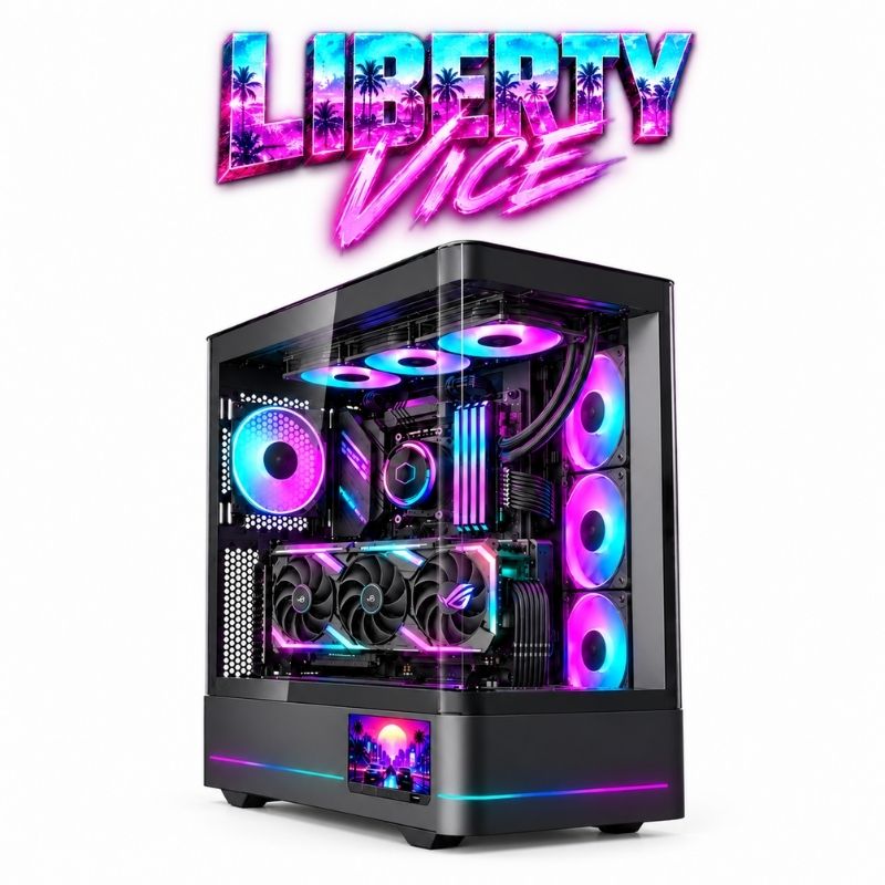 Liberty Vice Gaming PC – Core i5-14400F & RTX 5060 Ti 16GB, 16GB DDR5, 1TB NVMe – Black