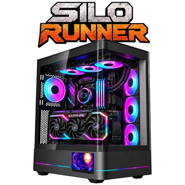 Silo Runner Gaming PC – Ryzen 5 7600X & RX 9060 XT 16GB, 32GB DDR5, 1TB NVMe – Black