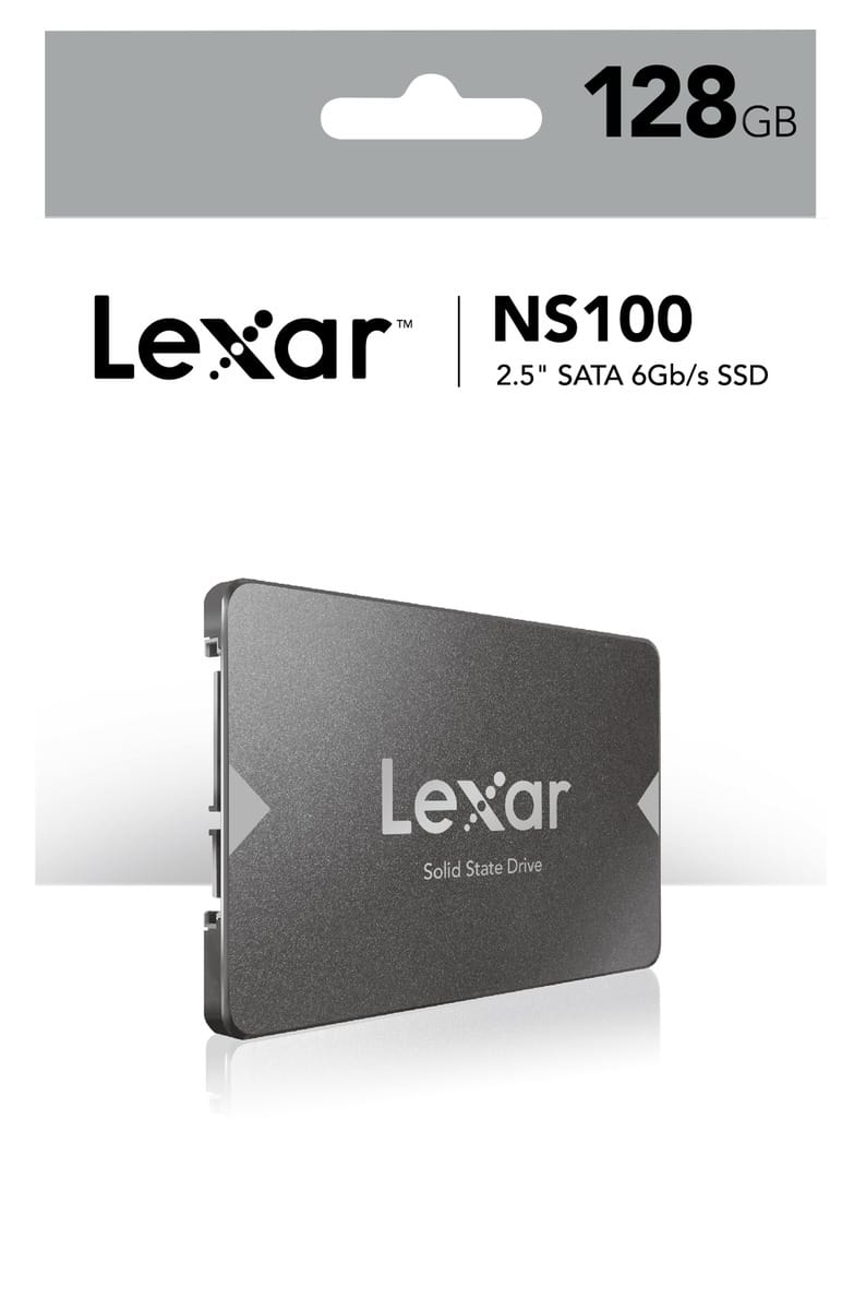 سعة 128 جيجابايت SSD ساتا 2.5 بوصة Lexar NS100 - أسود