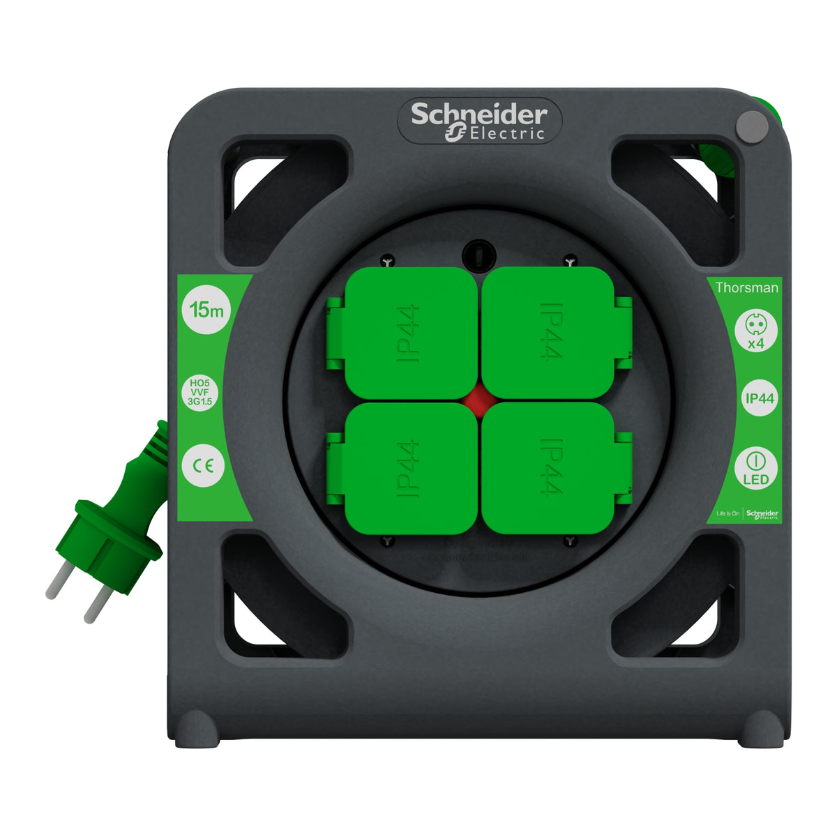 Schneider Electric Thorsman IMT33136 15 m cable reel front view