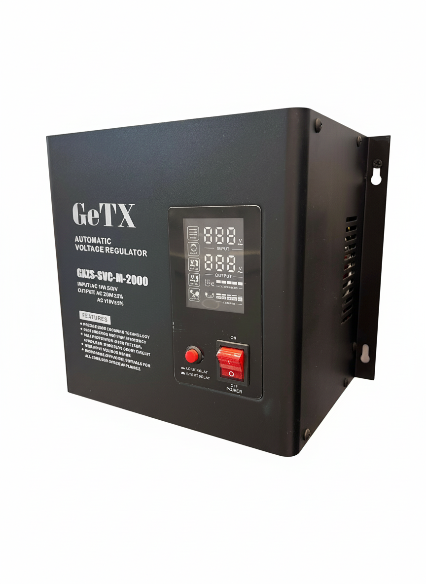 GeTX منظم جهد أوتوماتيكي بمحرك سيرفو 2000 فولت أمبير للتركيب على الحائط، GXZS-M-1-1-2