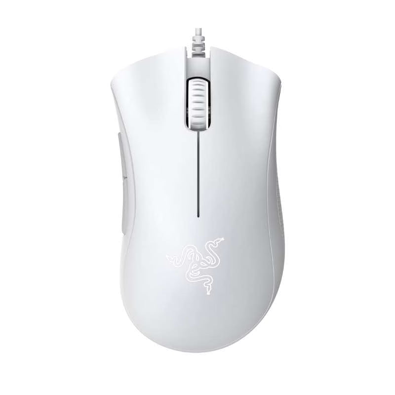 Razer DeathAdder Essential Gaming Mouse - 6400 DPI Optical Sensor - 5 Programmable Buttons - Mechanical Switches - Rubber Side Grips - White